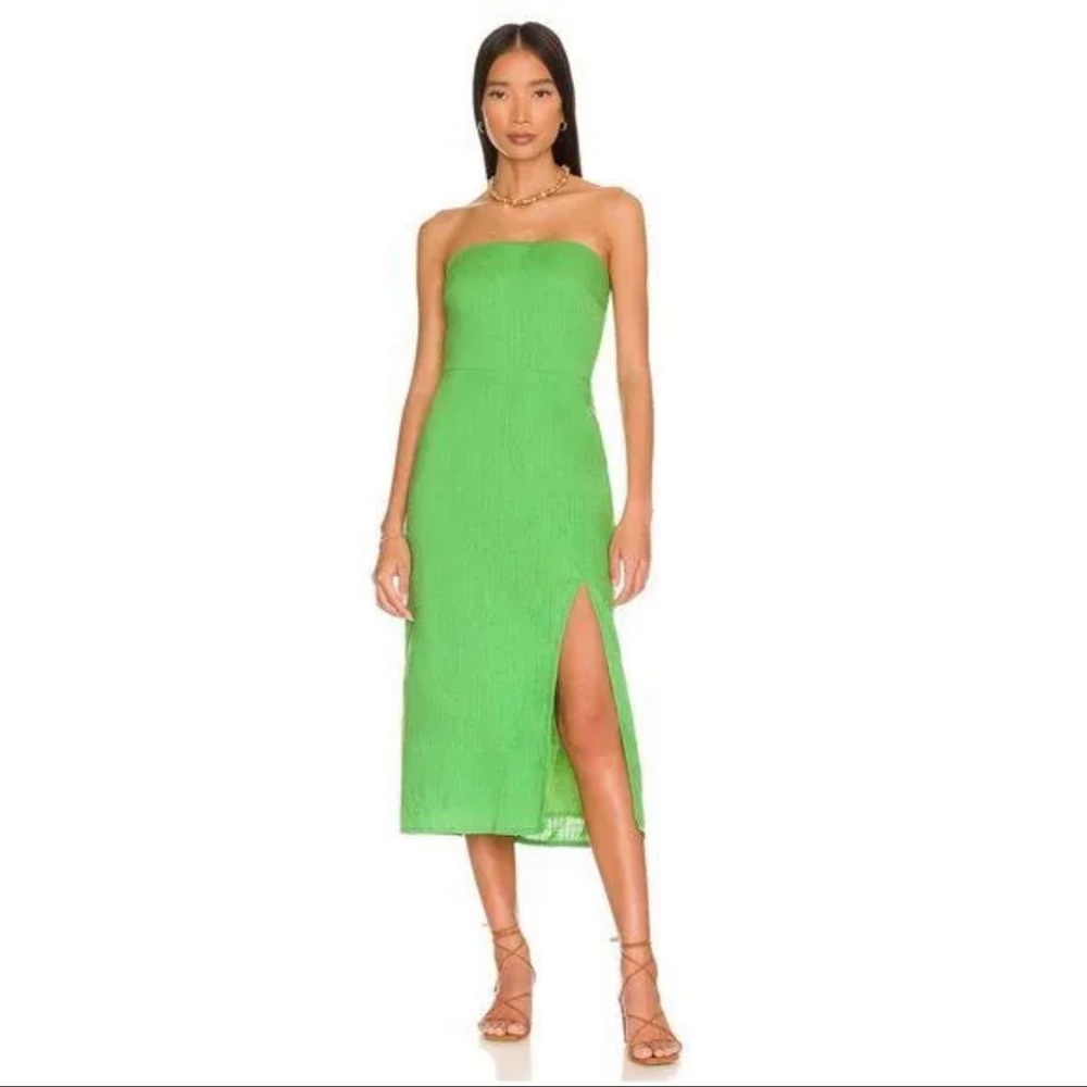 SNDYS green Serena Midi Dress